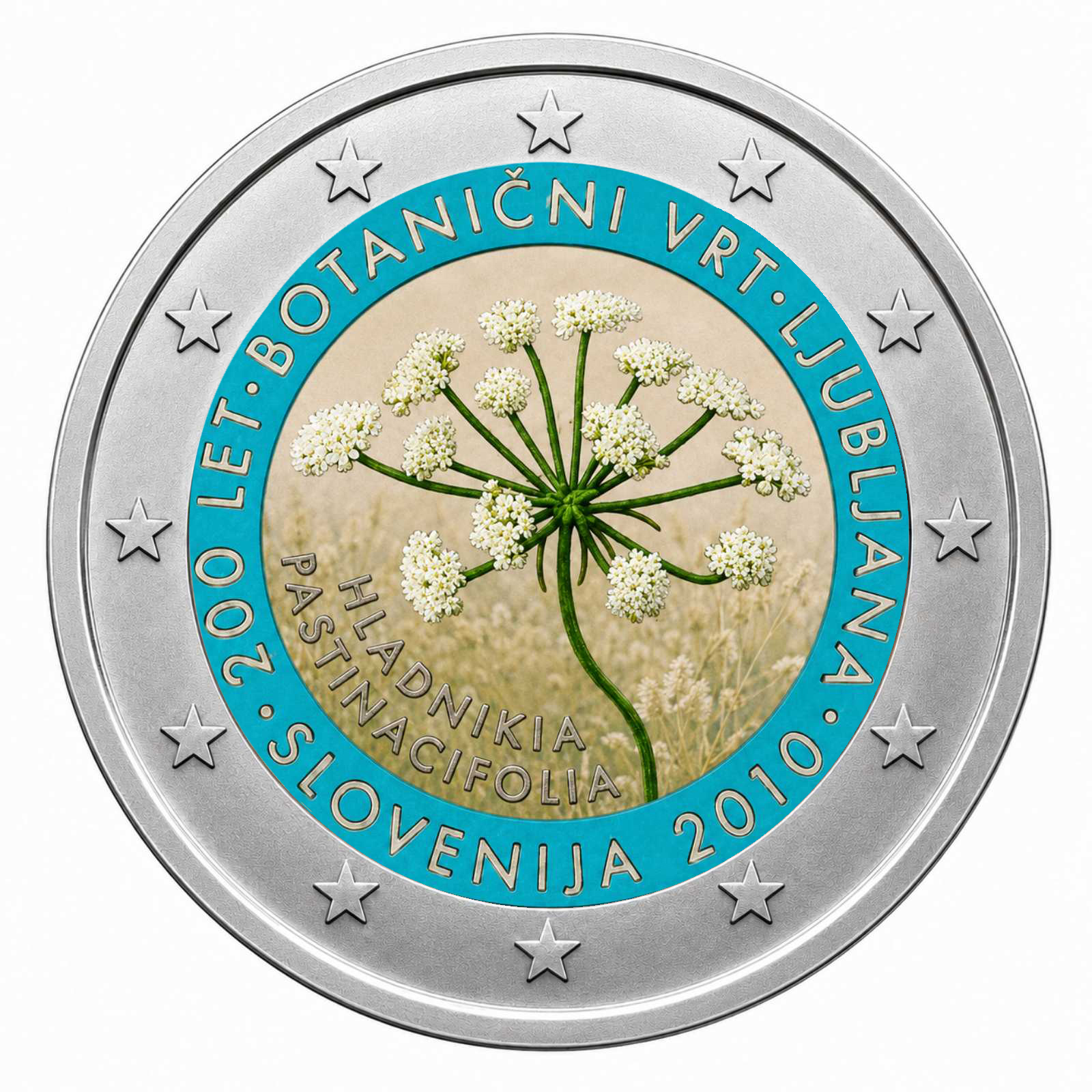 2 Euros Ljubljana Botanical Garden (Coloured)